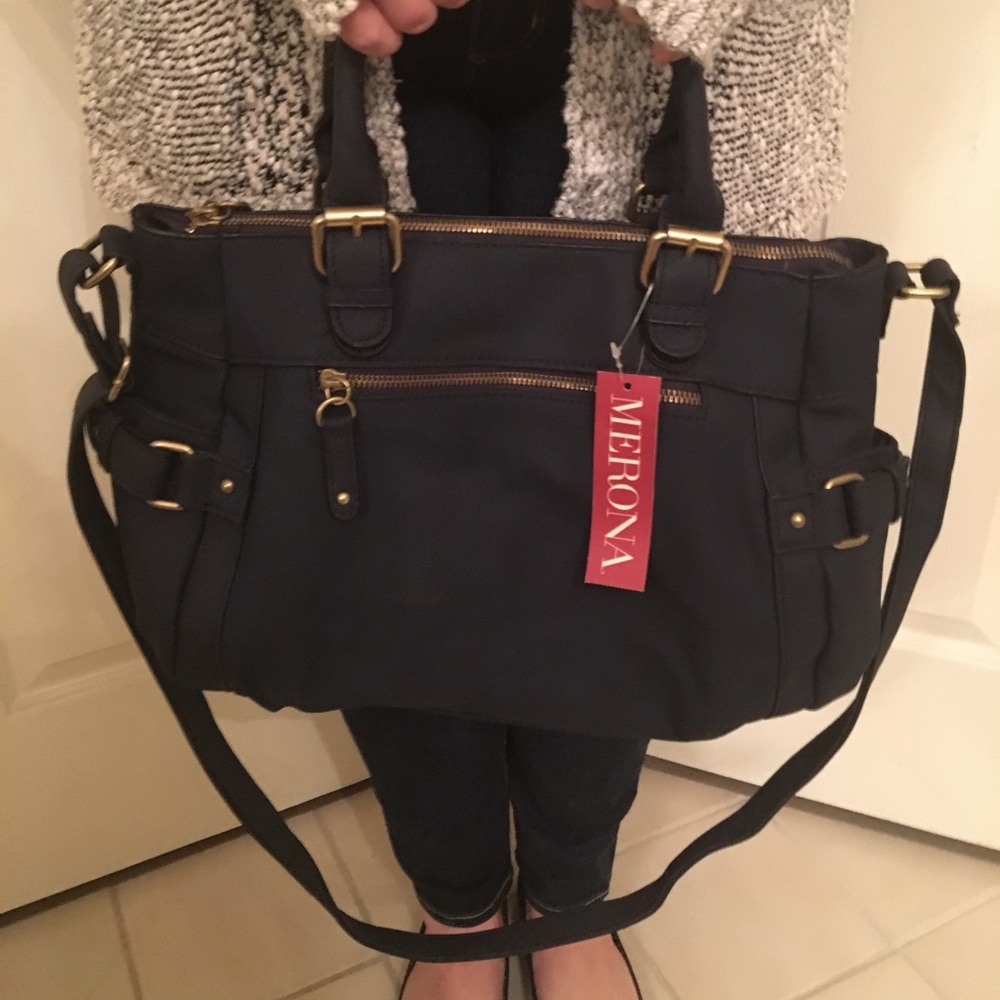 Navy Merona Bag